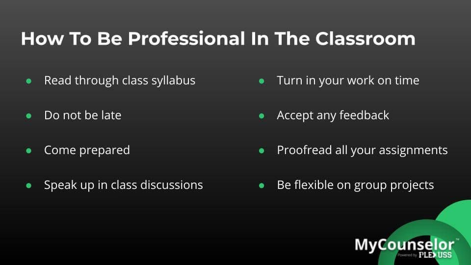 academic professionalism tips