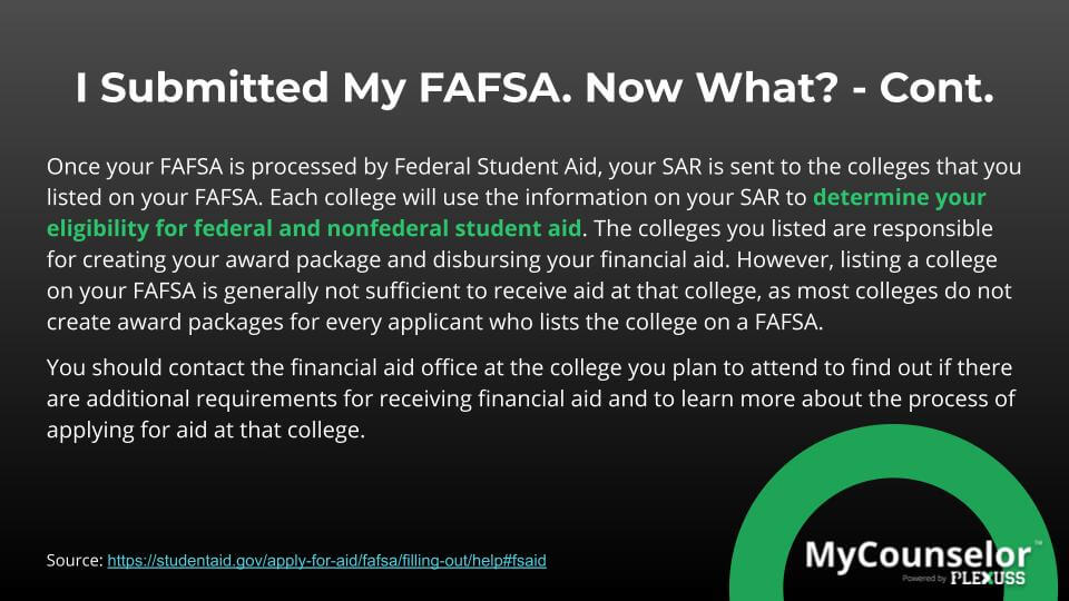 FAFSA School Selection