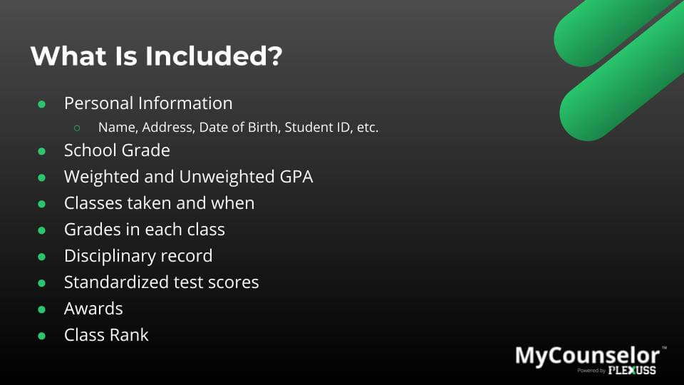 final high school transcript meaning