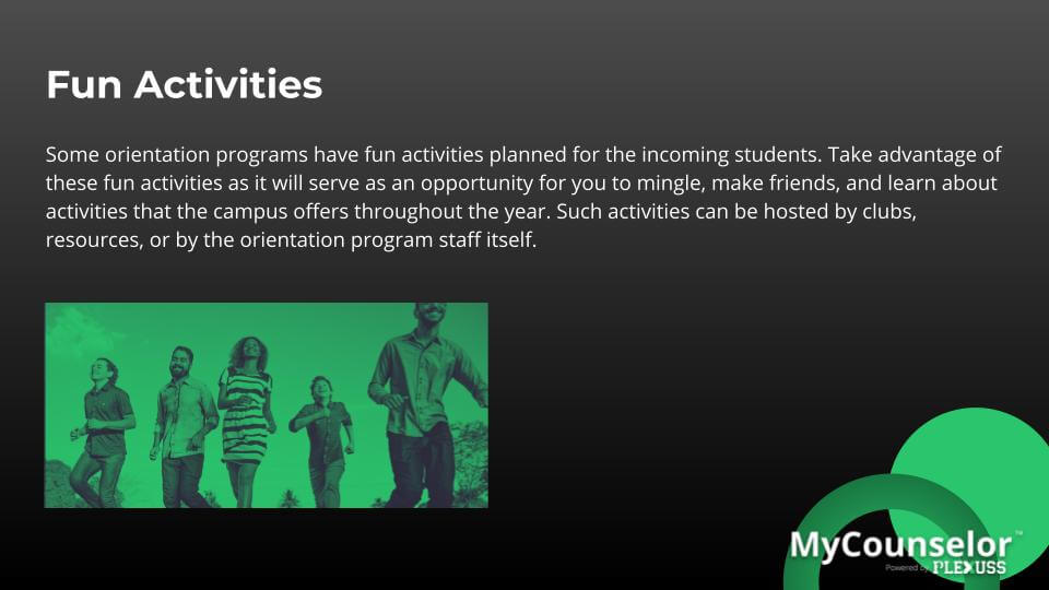 Fun orientation activities for students