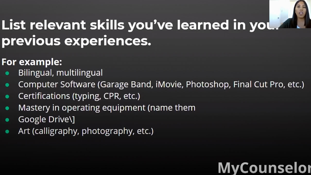 Personal skills for resume