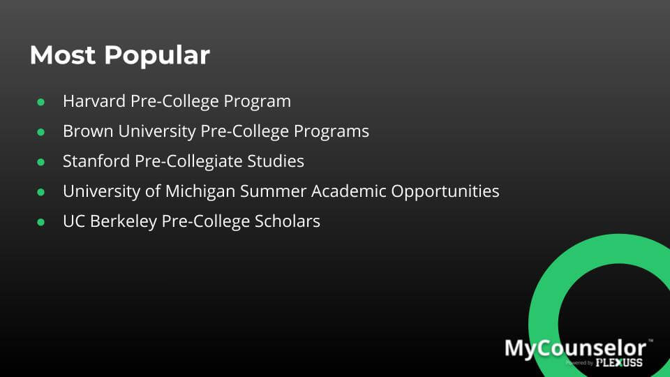 pre college programs online
