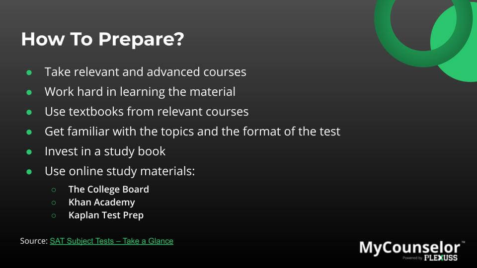 SAT Subject Test preparation