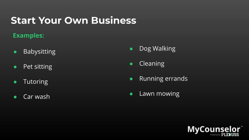 Starting your own business ideas