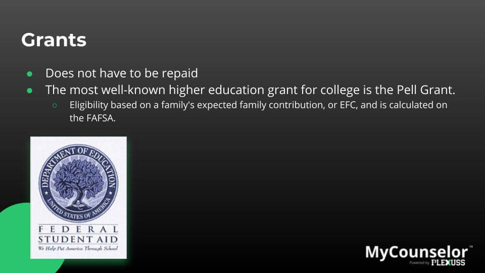 types of financial aid for college