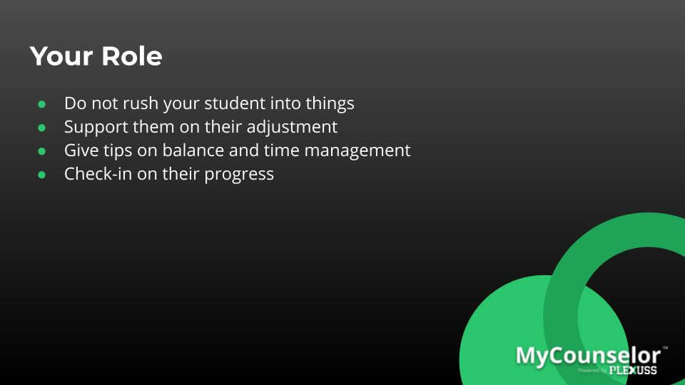 What do first year college students need