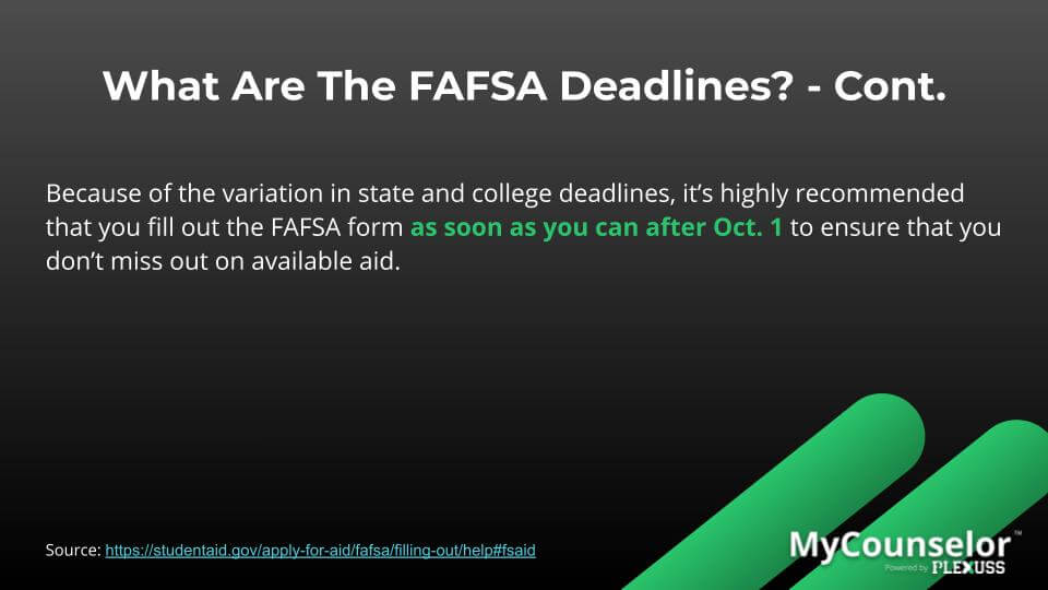 Who fills out FAFSA student or parent